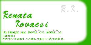 renata kovacsi business card